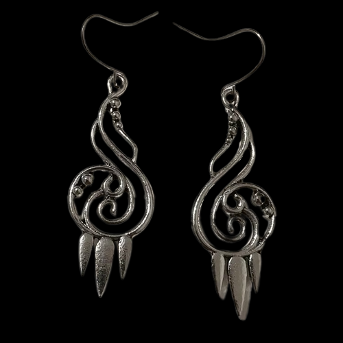 SWIRLS & SPIKES DANGLE EARRINGS