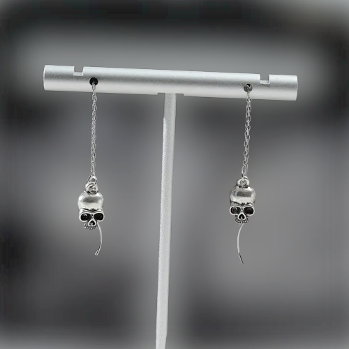 MR BONES LONG DANGLE EARRING