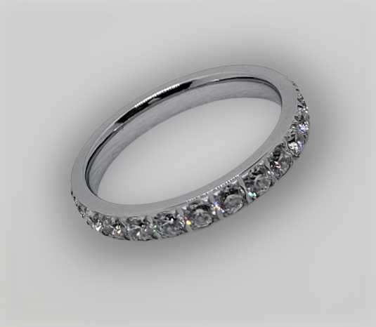 CZ BLACK BANDED RING