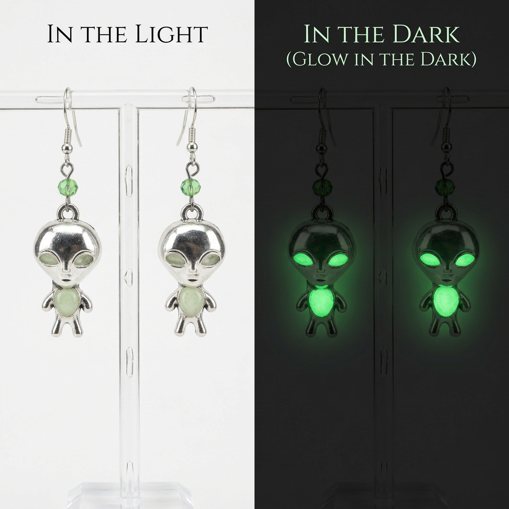 ALIEN GLOW DANGLE EARRINGS