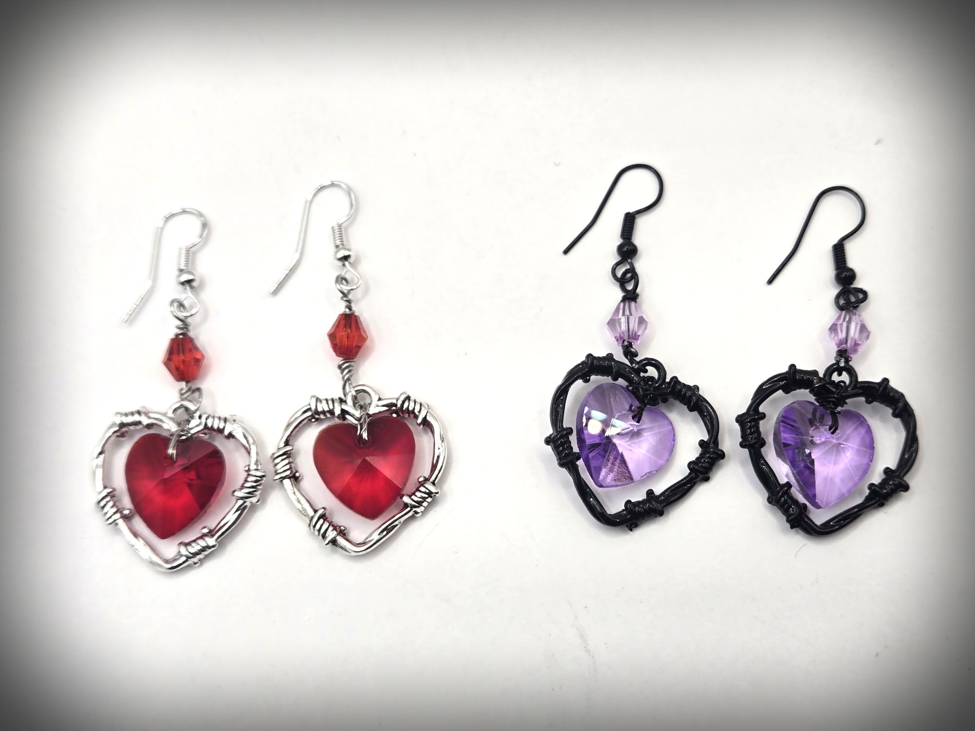 THORNED HEART DANGLE EARRINGS