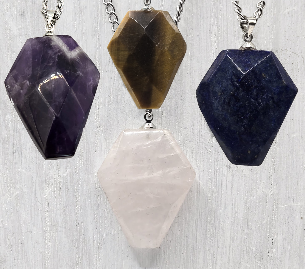 FACETED COFFIN PENDANT COLLECTION