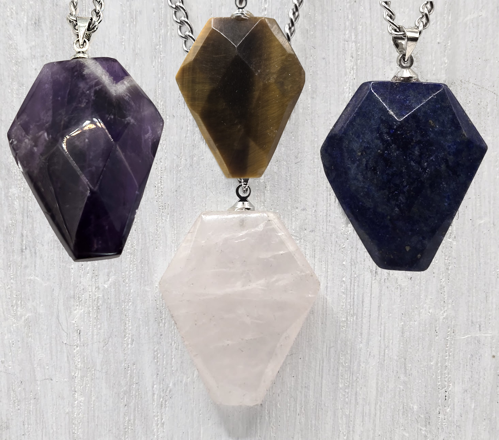 FACETED COFFIN PENDANT COLLECTION