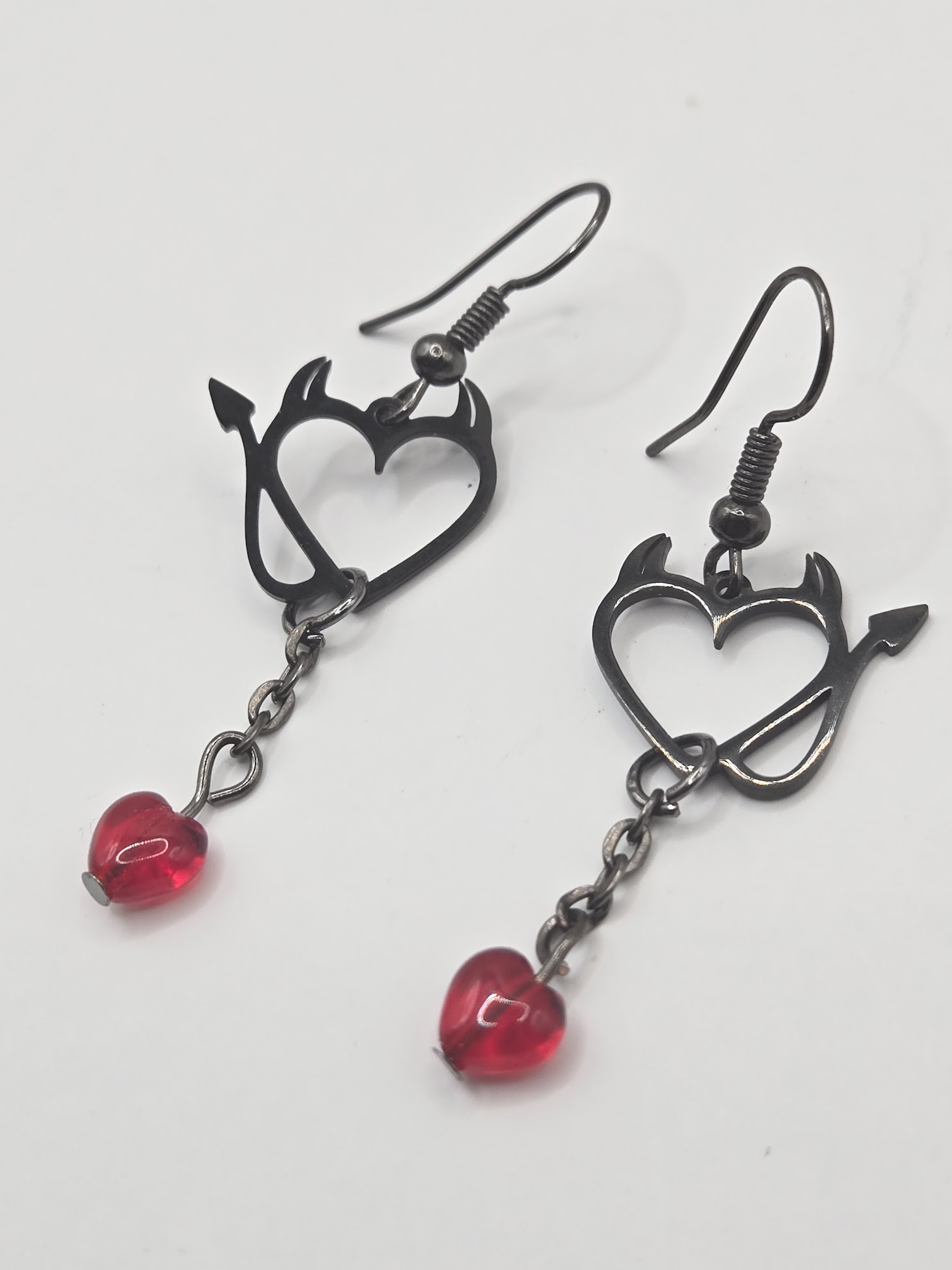NAUGHTY HEART DANGLE EARRINGS