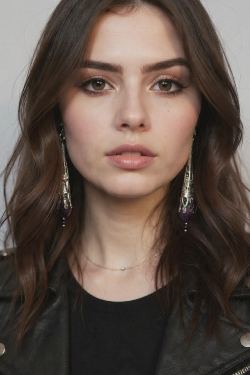 VIOLET DREAMS DANGLE EARRINGS