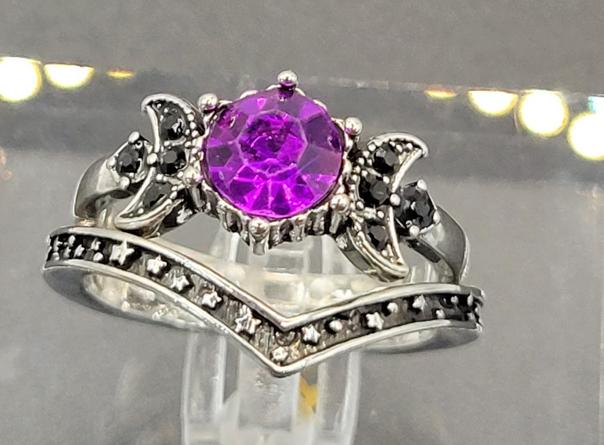 Triple Moon Ring Set