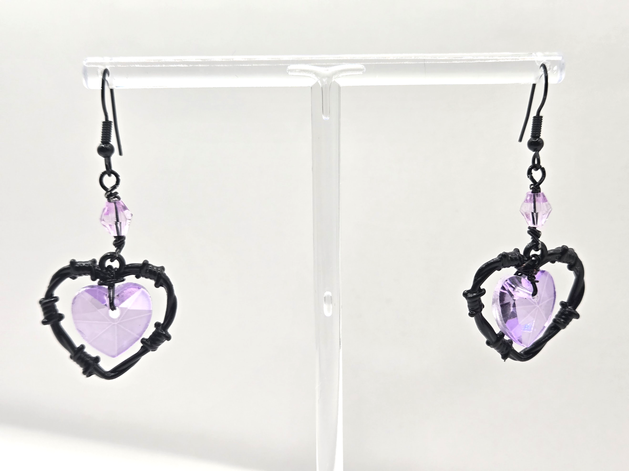 THORNED HEART DANGLE EARRINGS
