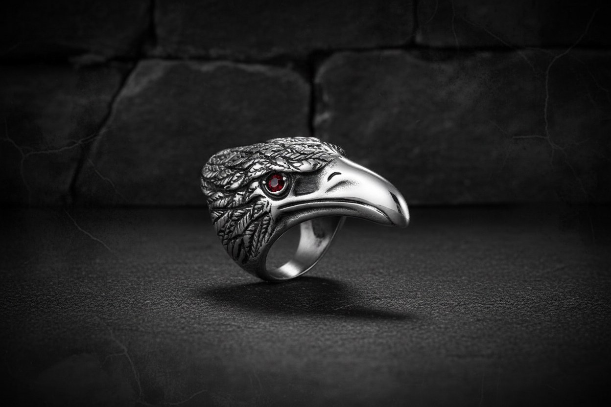 RAVEN HEAD RING