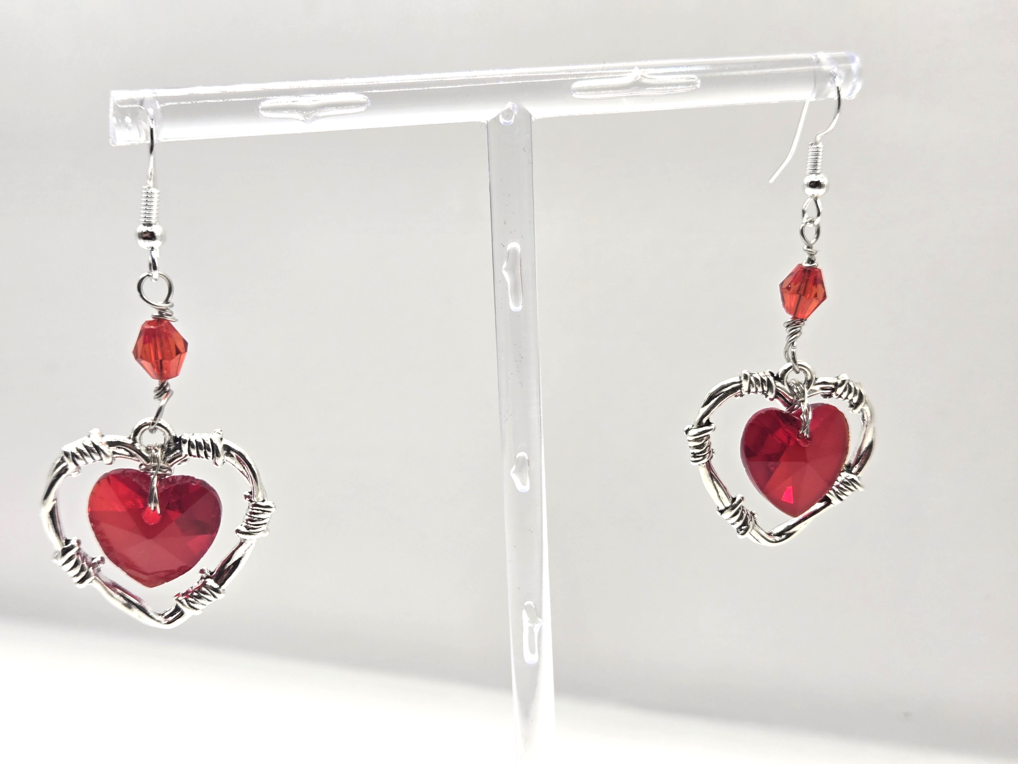 THORNED HEART DANGLE EARRINGS