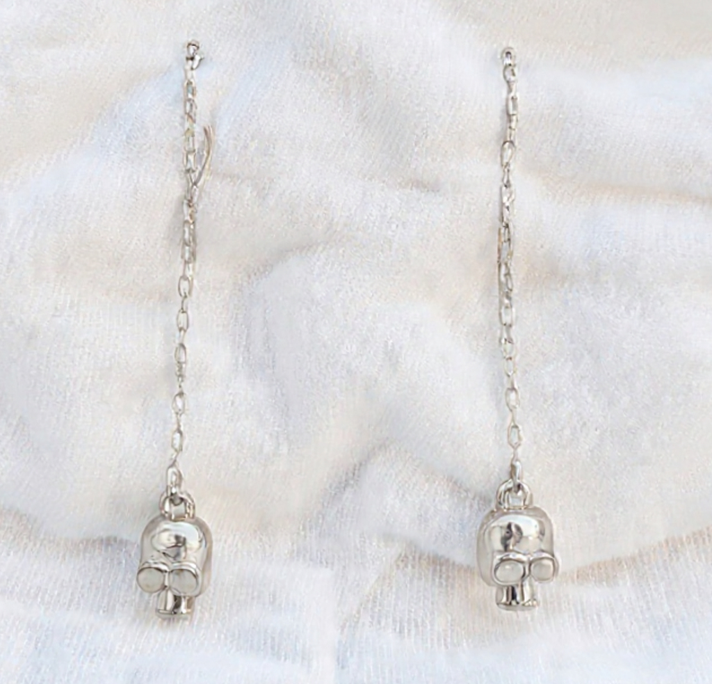 MR BONES LONG DANGLE EARRING