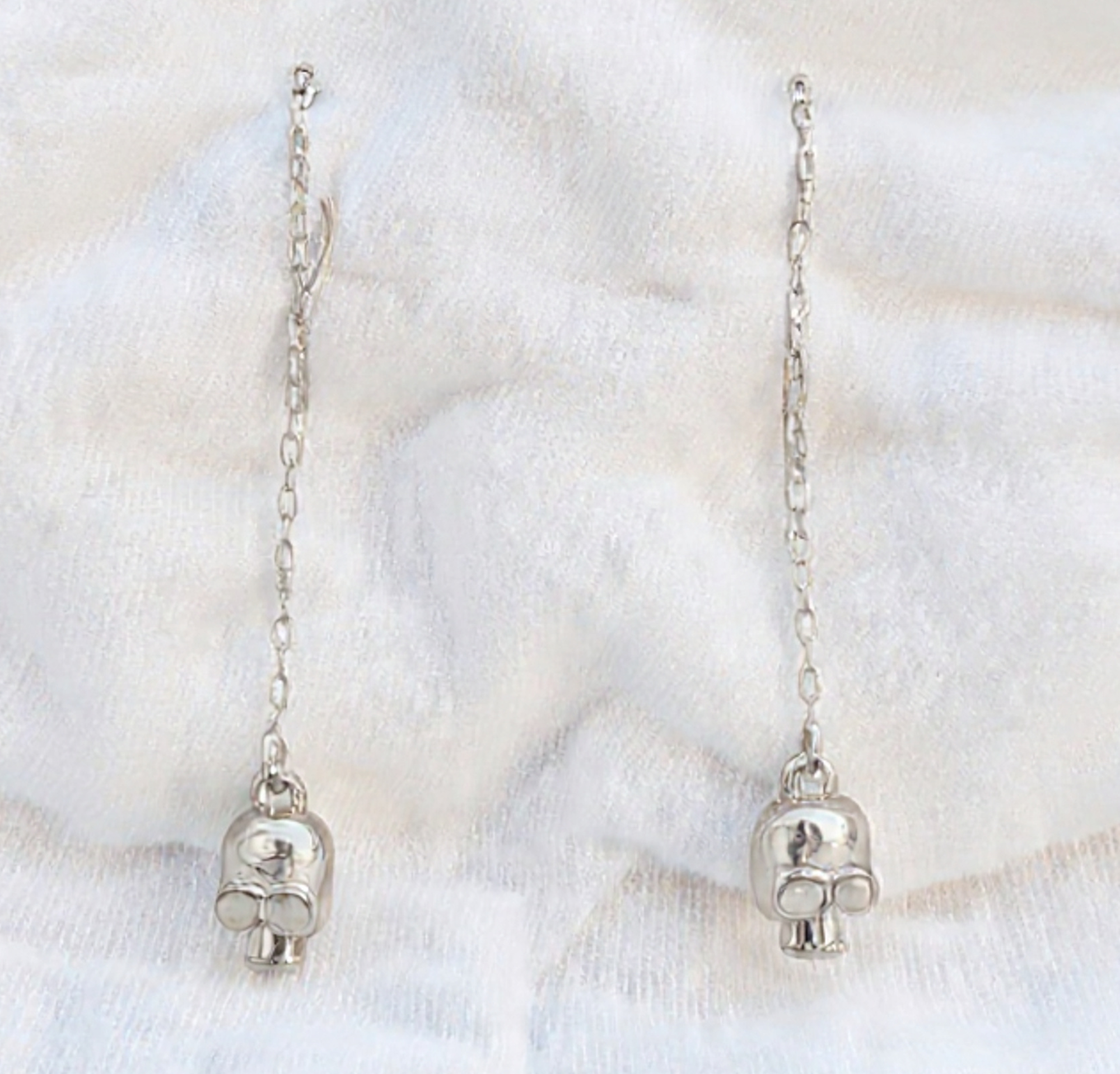 MR BONES LONG DANGLE EARRING
