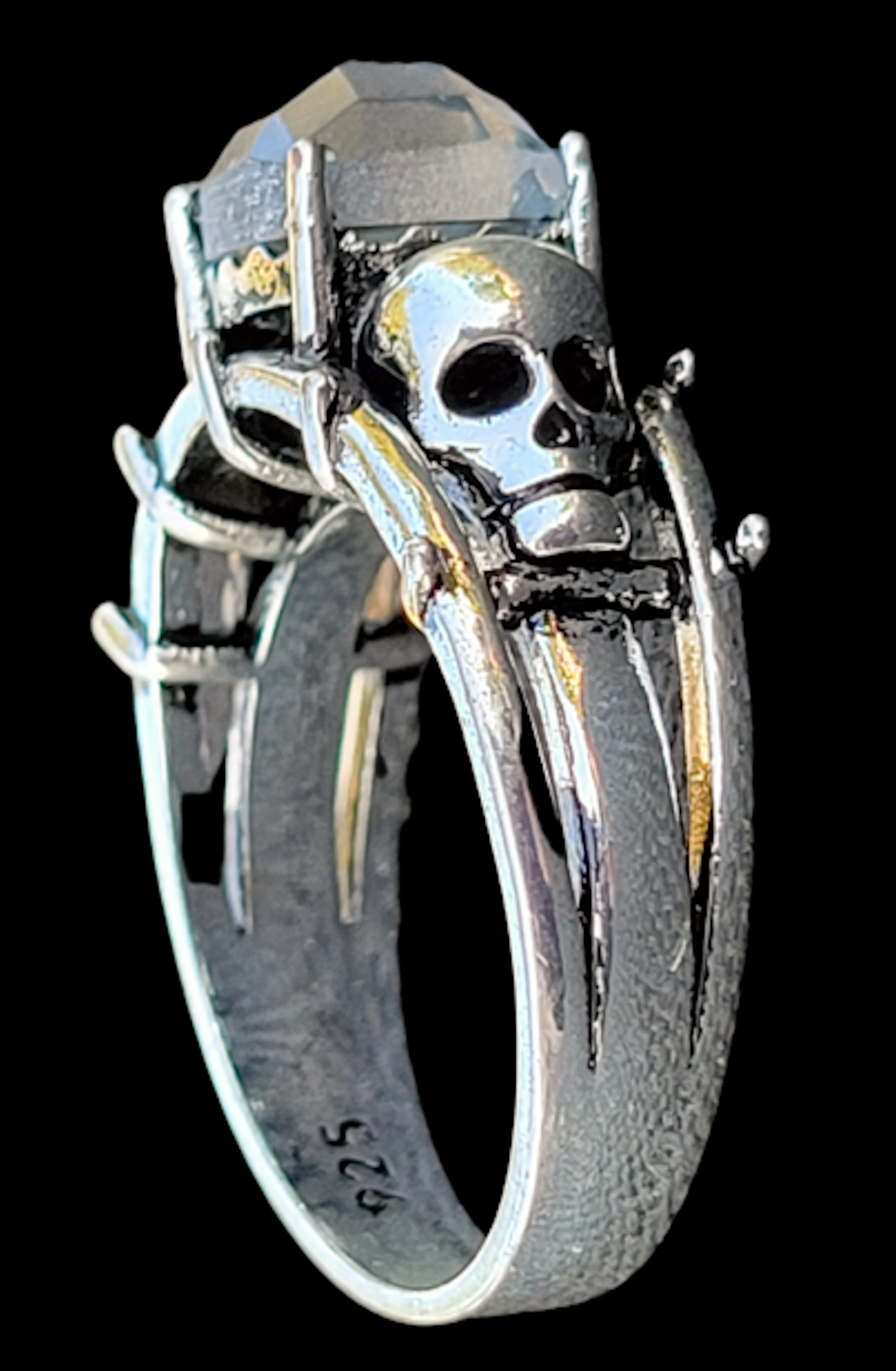 MR. BONES' SOLITAIRE RING SZ 8