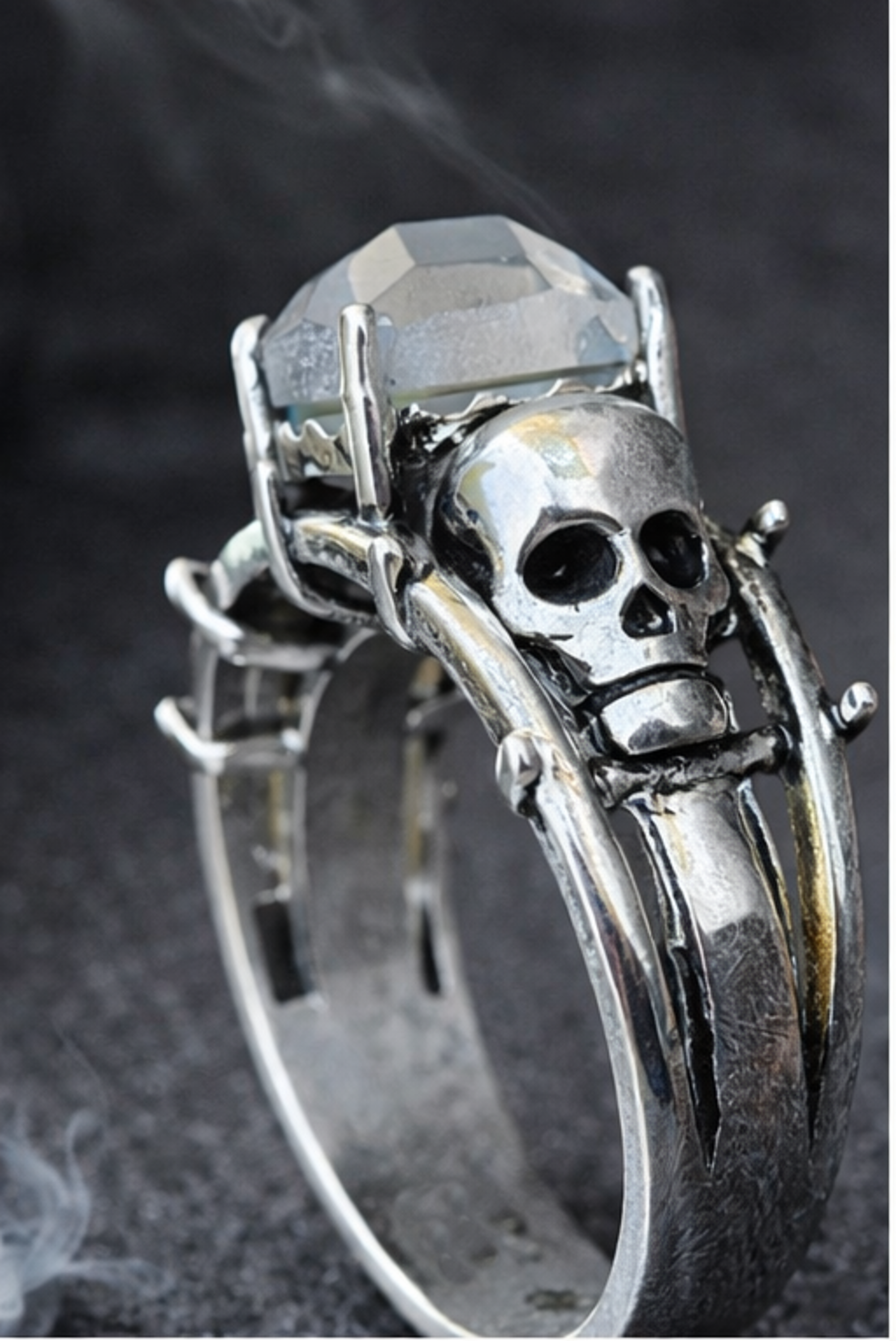 MR. BONES' SOLITAIRE RING SZ 8