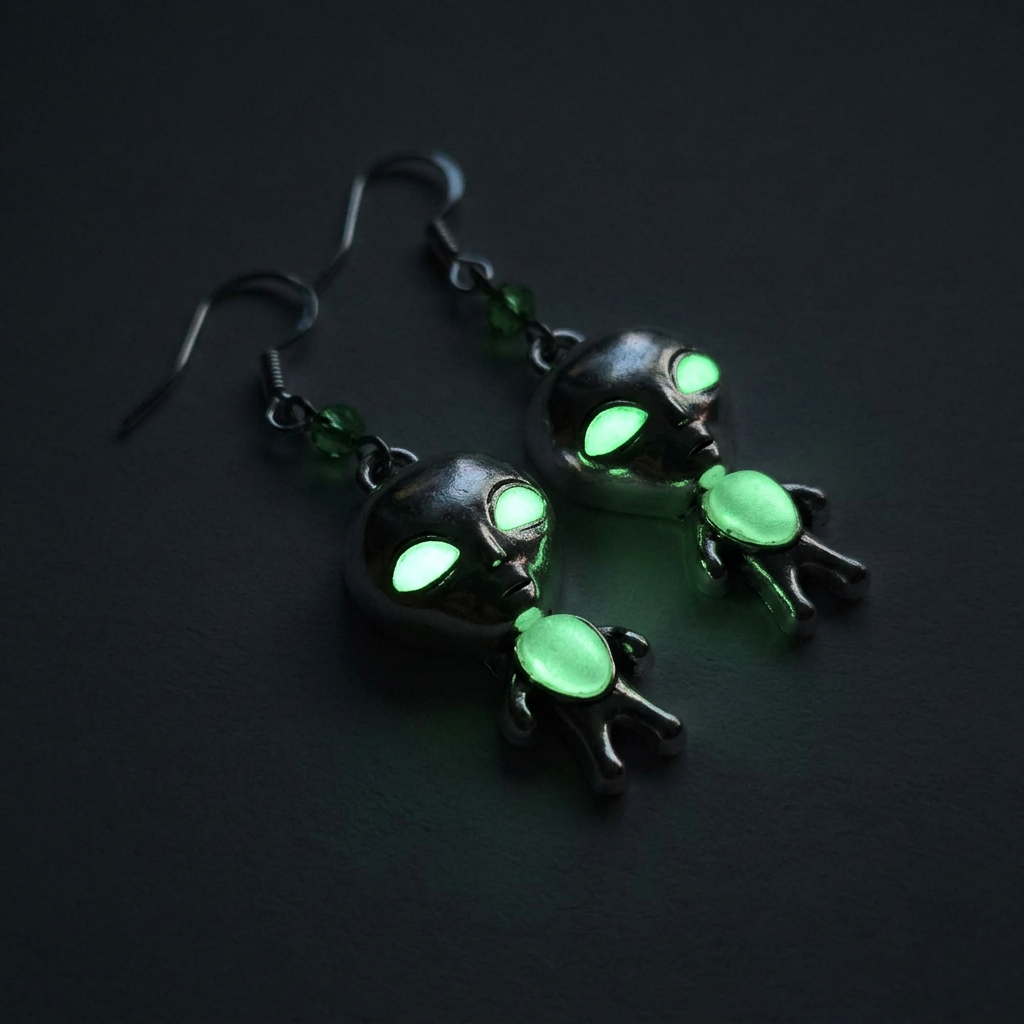 ALIEN GLOW DANGLE EARRINGS