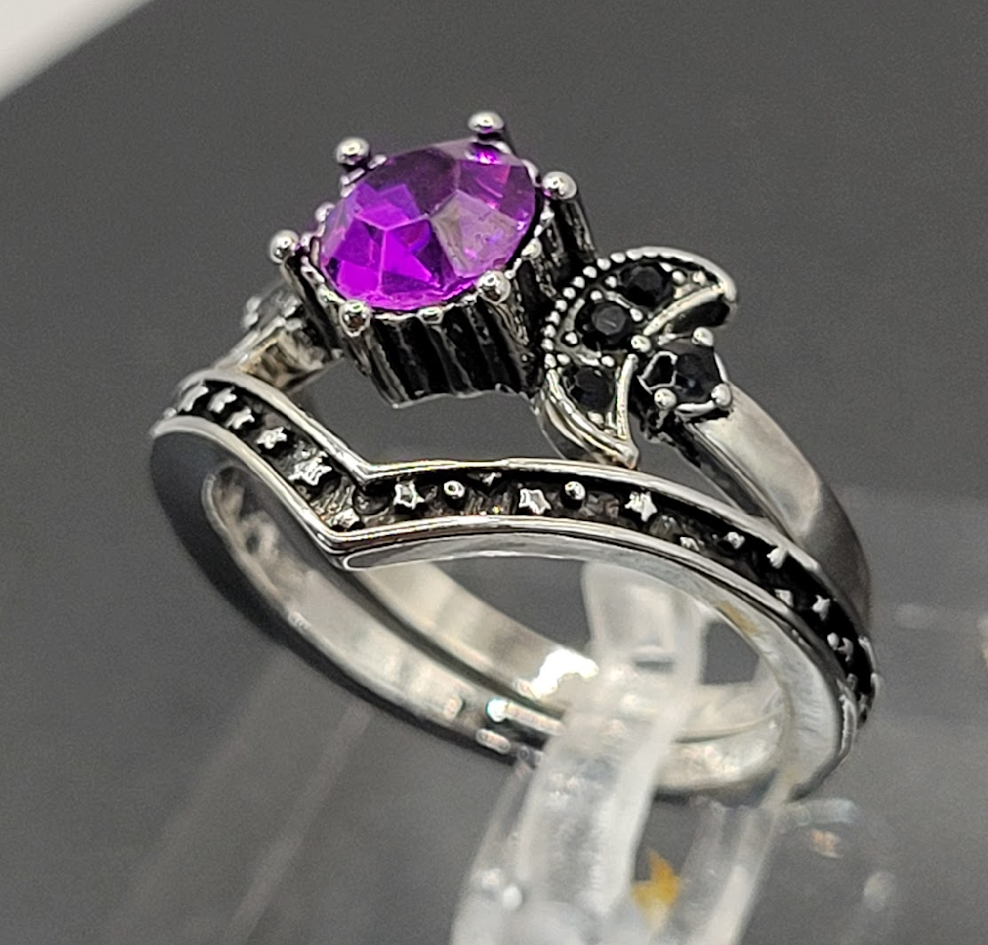Triple Moon Ring Set