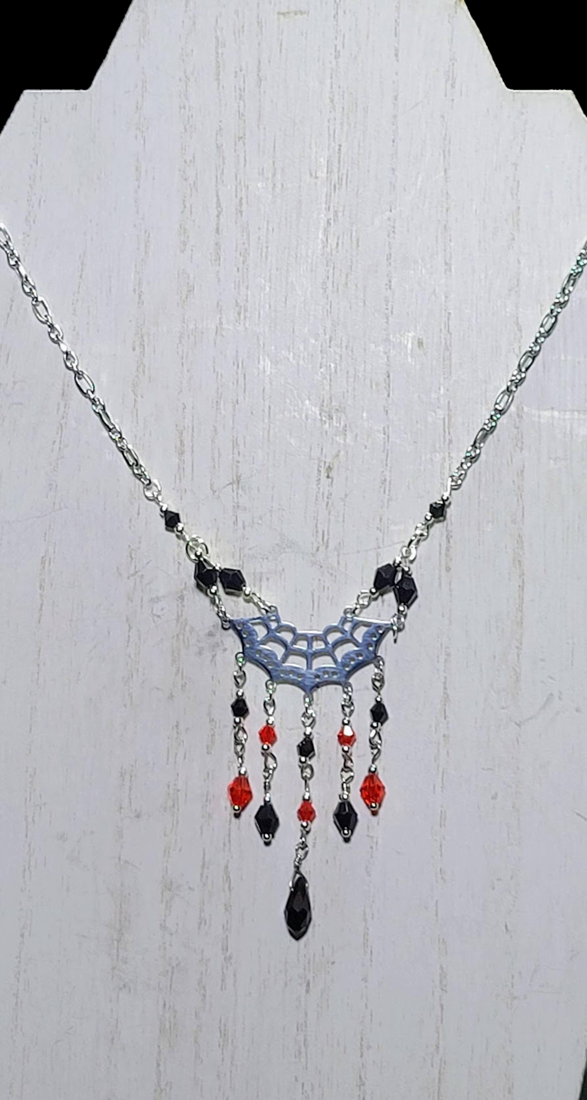 SPIDER WEB CHANDELIER NECKLACE