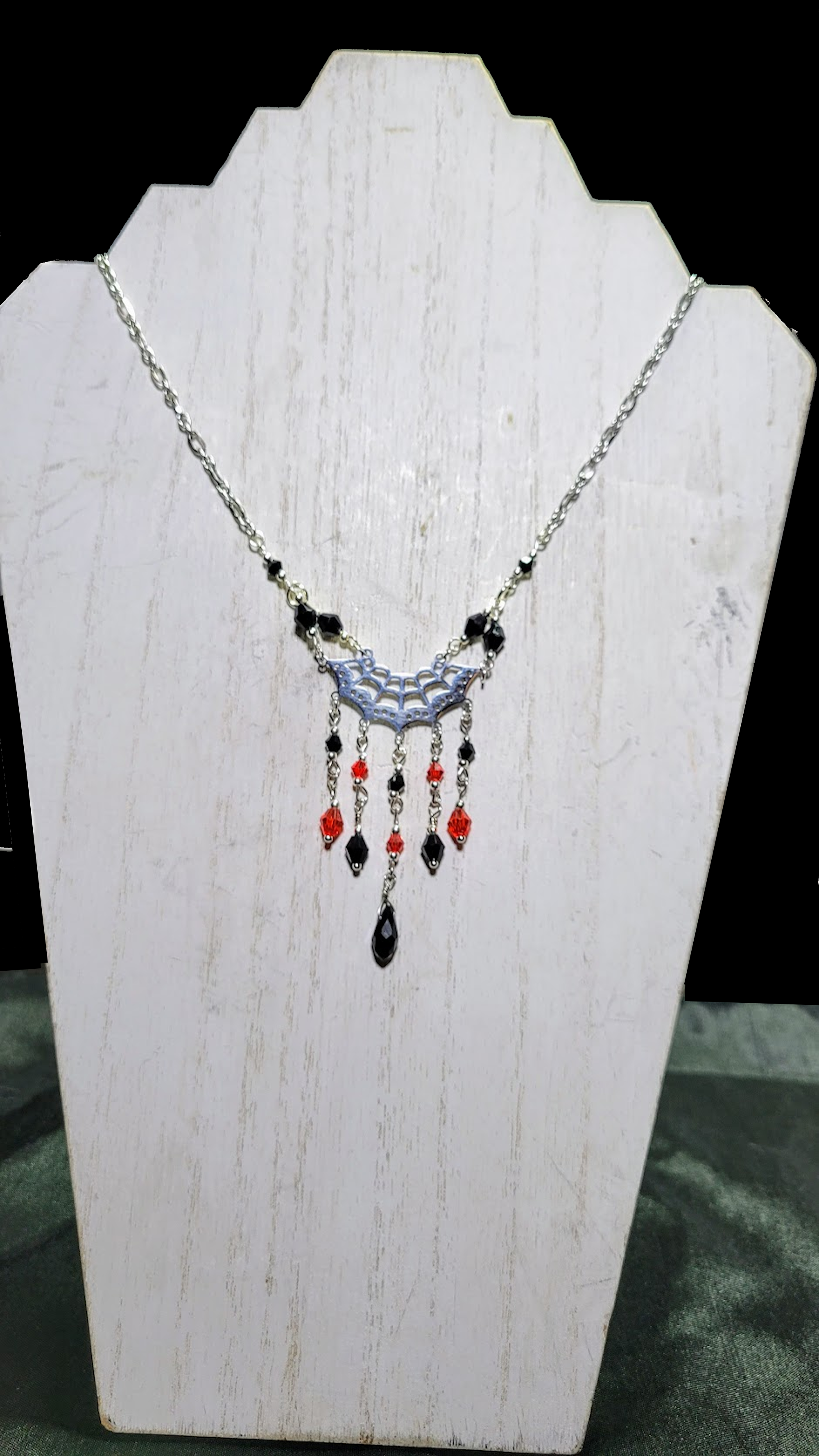 SPIDER WEB CHANDELIER NECKLACE