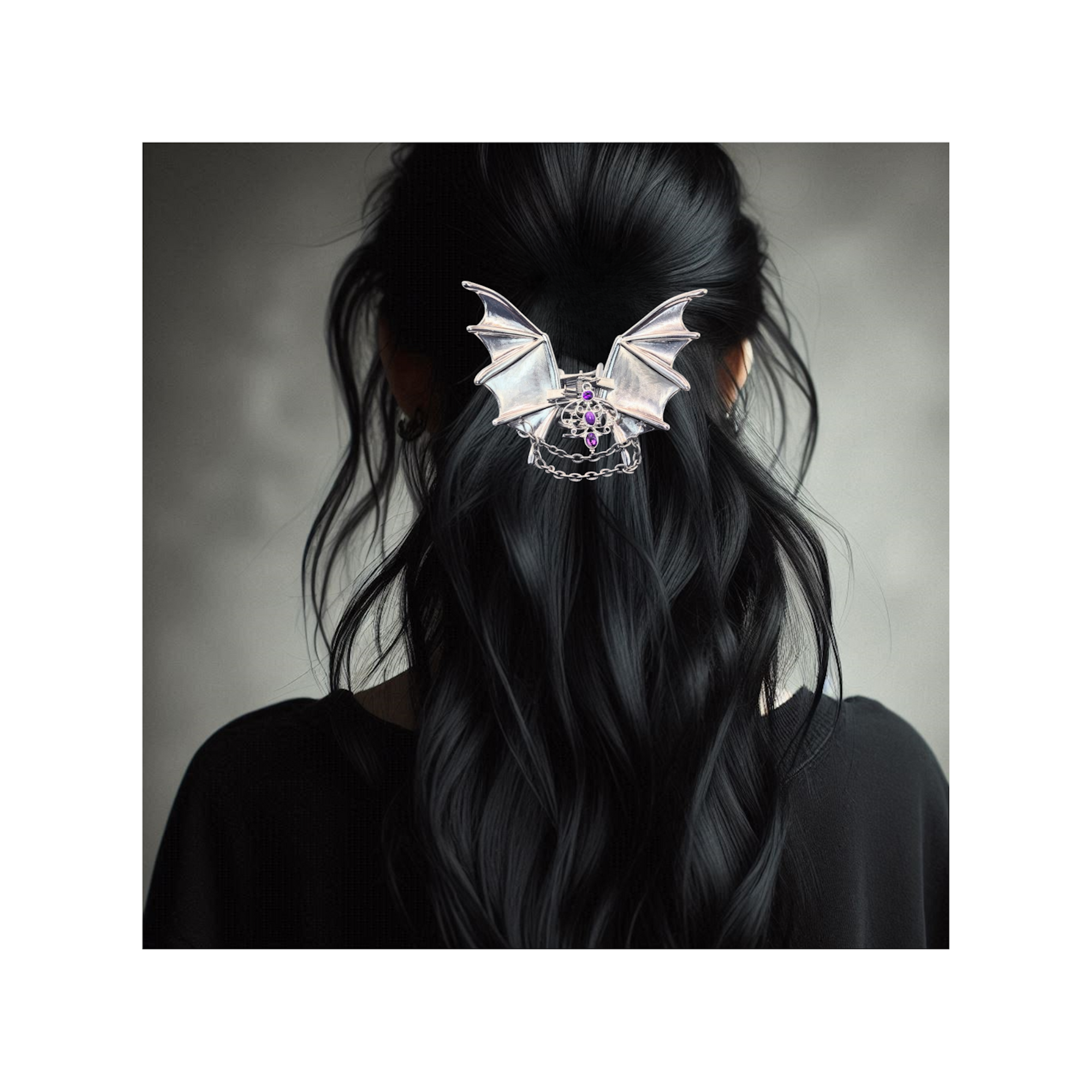 BAT WING GEM HAIR GRIP
